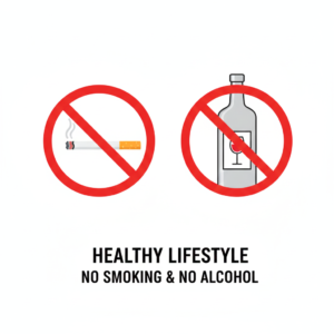 धूम्रपान और शराब छोड़ें
