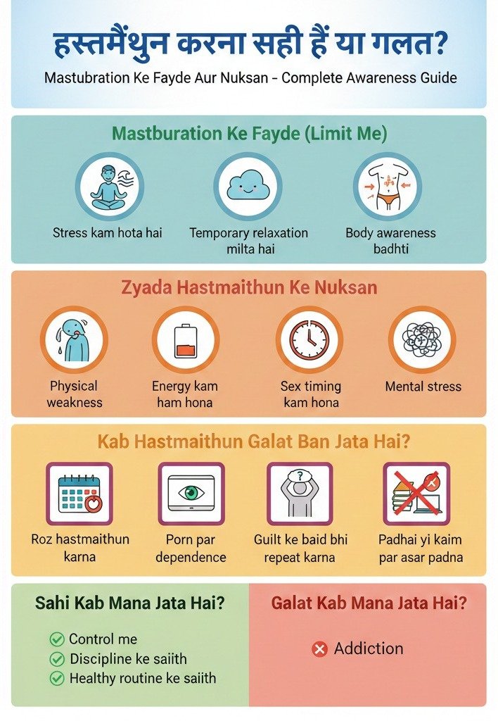 Zyada masturbation ka sex time aur sex power par asar