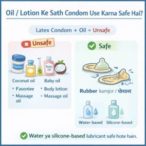 Oil  Lotion Ke Sath Condom Use Karna Safe Hai