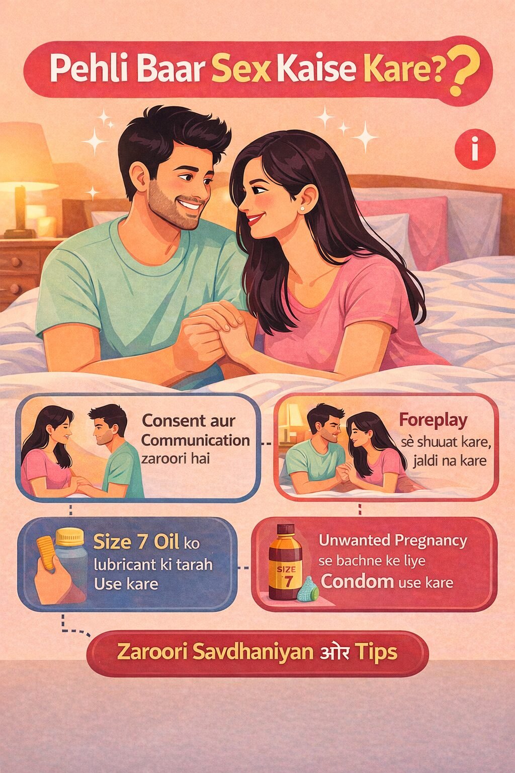 First time sex kaise kare hinglish tips consent foreplay lubricant condom guide India